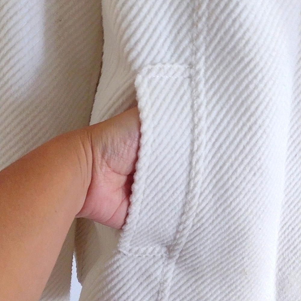 Chico's white corduroy coat - Picture 4 of 8
